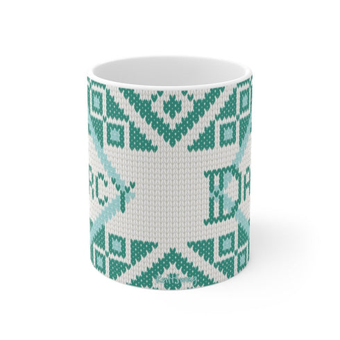 Fair Isle Diamonds Personalized Knitting Mug